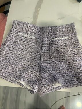 Janie and Jack Lavender Tweed Shorts with Lace Trim never used without tag girls